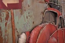 Vorschaubild 3D Metallbild Auto mit Gepäck 120 x 80 cm, Stahlblech