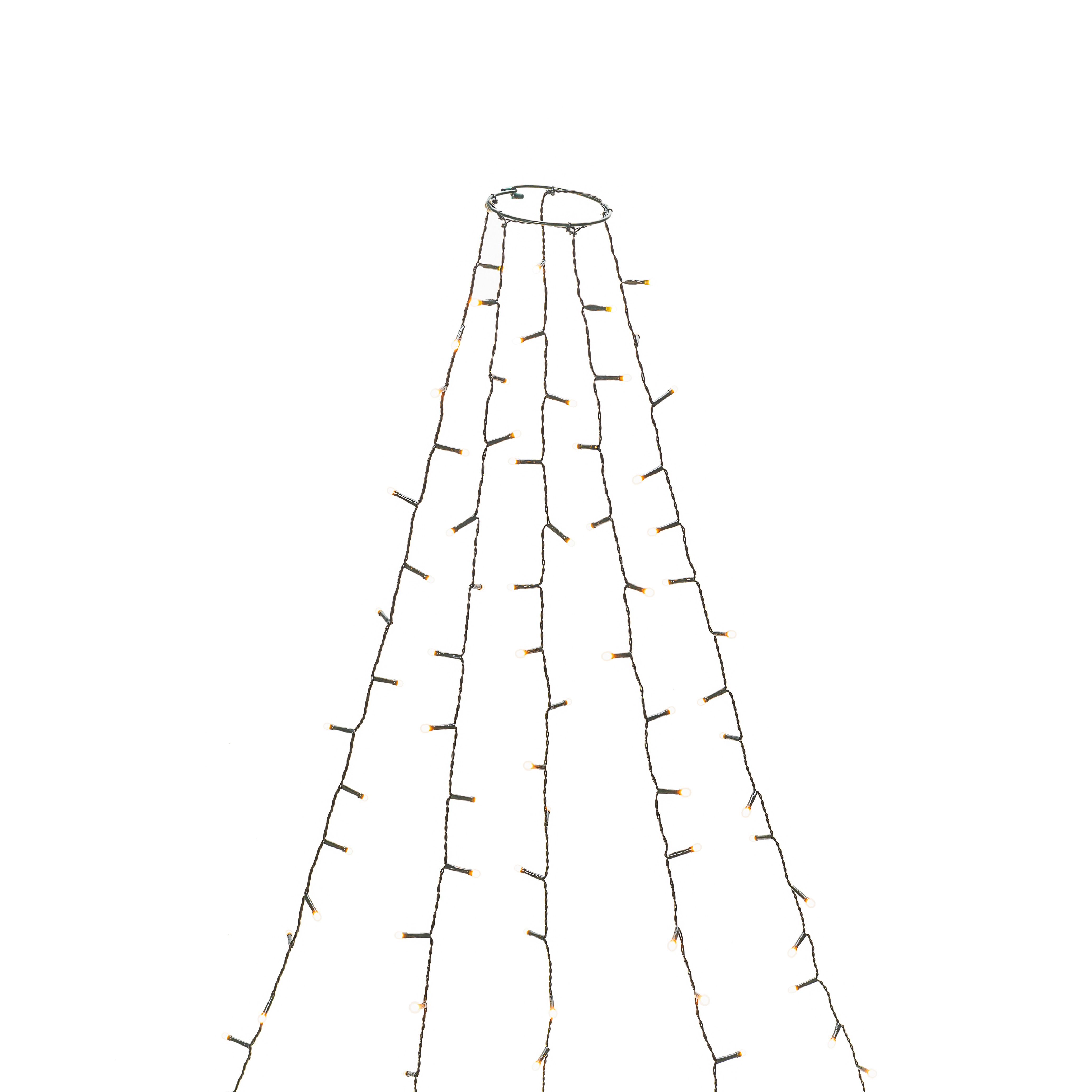 Konstsmide Weihnachtsbeleuchtung  LED Baummantel bernstein H180cm Ring Ø8cm