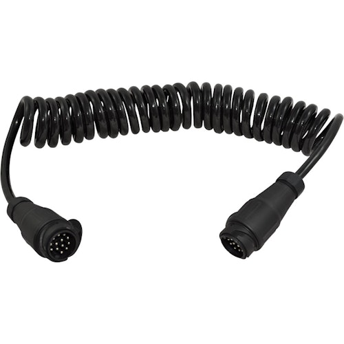 Spiralkabel 2x13 Pol PVC-Stecker 3,5 m