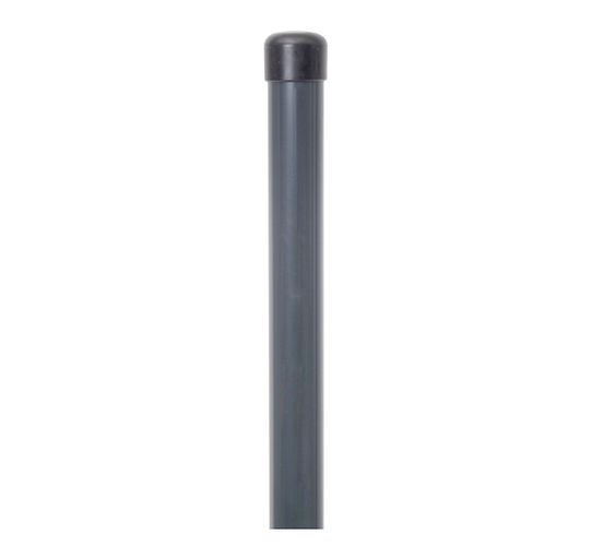 Alberts® Zaunpfosten,ungebohrt,f.Einschl.-BH,zinkp.anthrazit Kst.b.,L1415mm,Pfosten ⌀34mm 617615