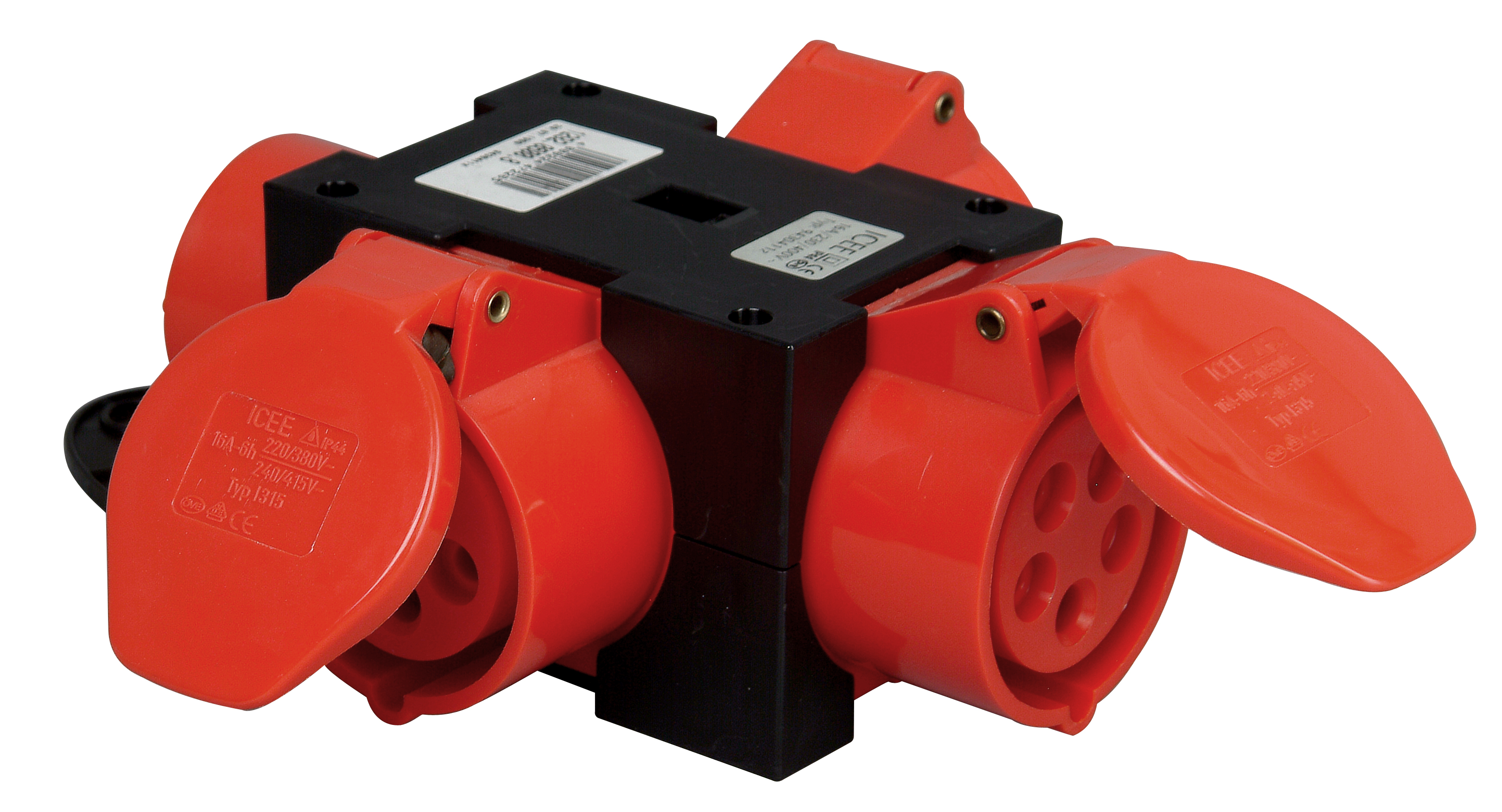 Kopp CEE-Kompaktverteiler CEE Stecker 16A / 3x CEE- Steckdosen