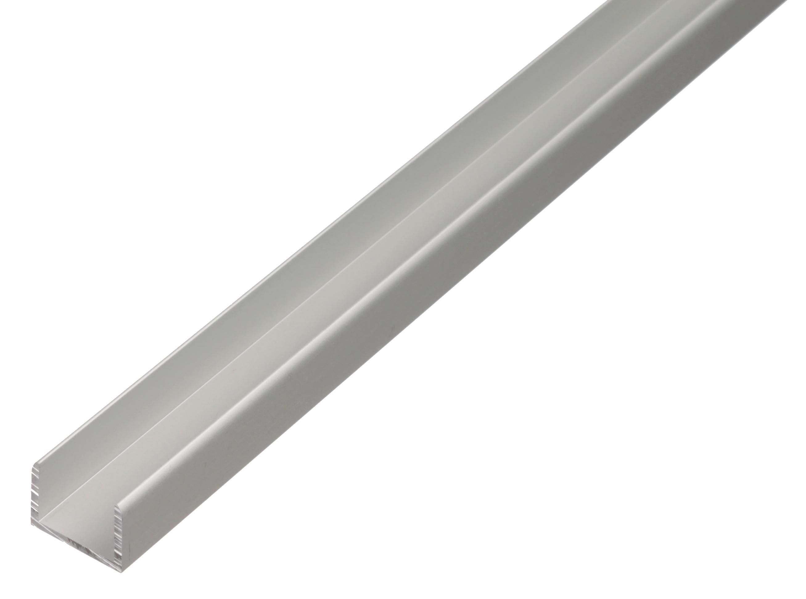 Alberts® U-Profil, selbstklemmend, 10x12,9x10x1,5mm, Alu silber eloxiert