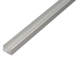 Alberts® U-Profil, selbstklemmend, 10x12,9x10x1,5mm, Alu silber eloxiert