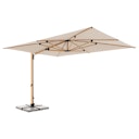 Vorschaubild doppler Pendelschirm ALU WOOD 400 x 300 LED, Aluminium Esche-Optik / 100 % Polyester 180 g/m²