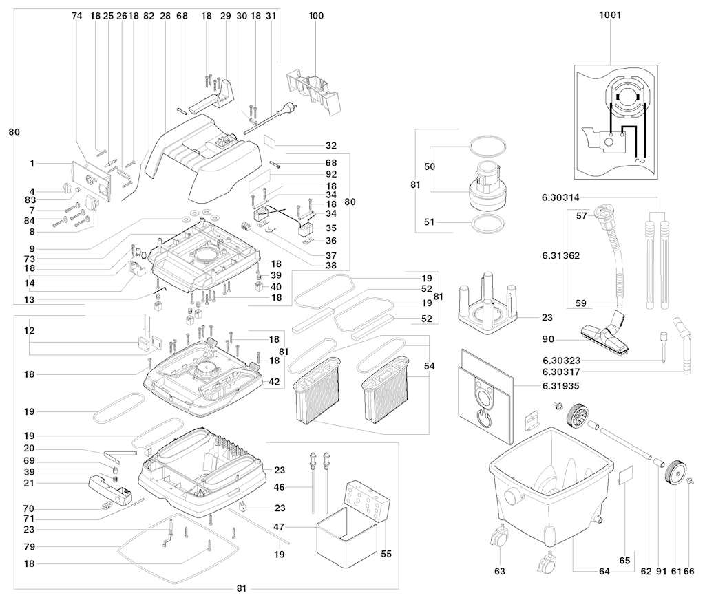 Explosionszeichnung Ersatzteile