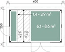 Wolff Finnhaus Gartenhaus Pulti Varianta 40 2-Raum