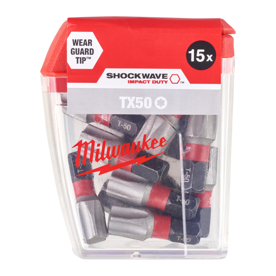 Milwaukee BIT TX50 25MM SHOCKWAVE  DISP-15ST 4932430892