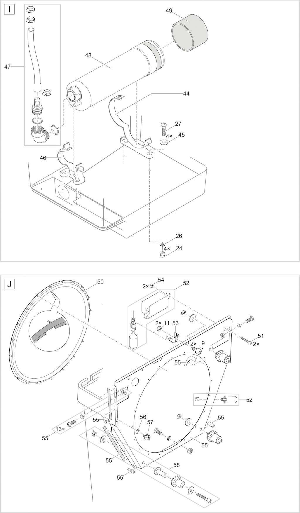 Explosionszeichnung Ersatzteile