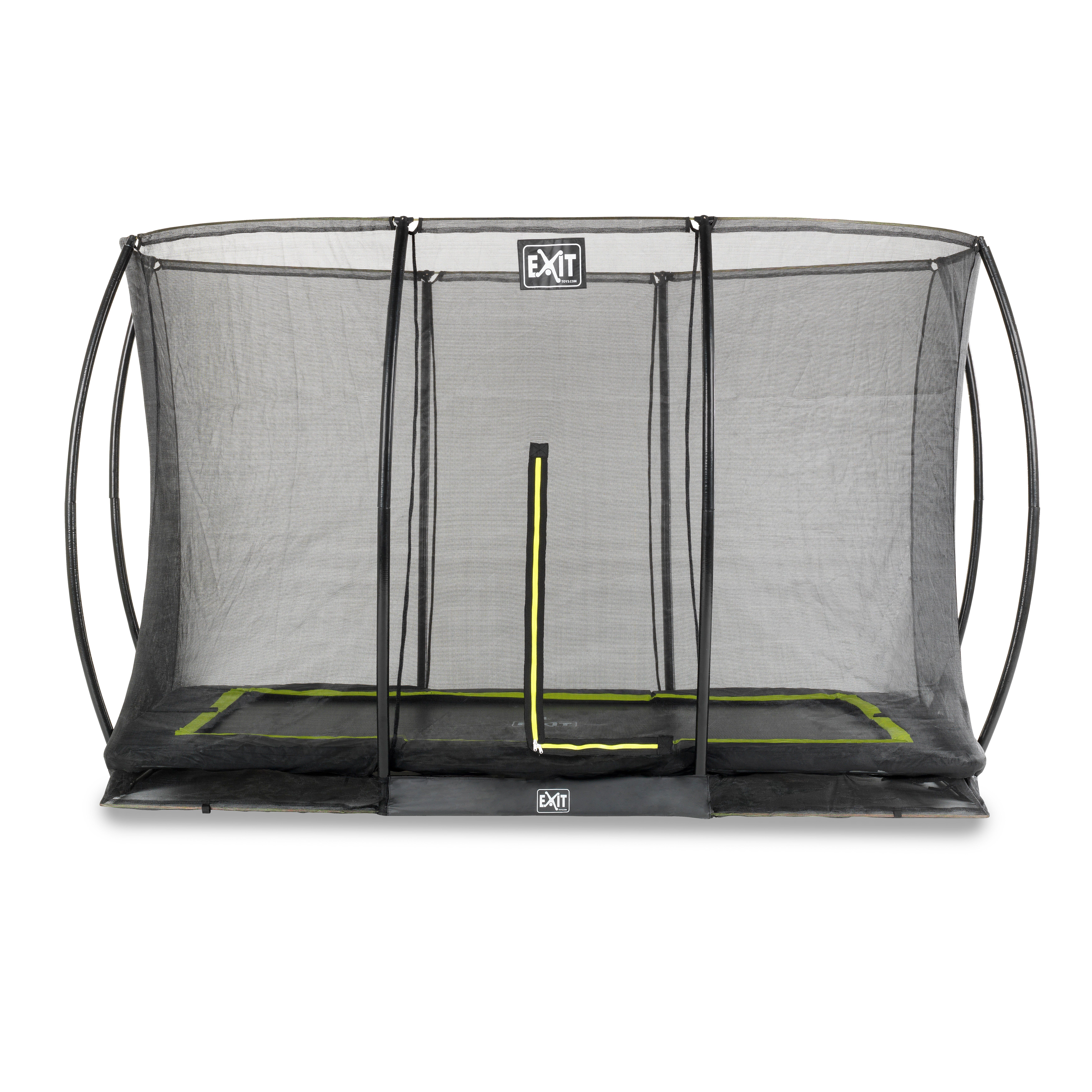Exit Silhouette Bodentrampolin mit Sicherheitsnetz-244 x 366 cm-schwarz