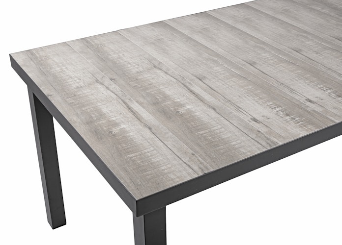 Garden Pleasure Gartenmöbel Set RANA 07, Tisch 162 x 90 + 8 Stapelsessel, Aluminium / Keramik / Kunststoffgewebe