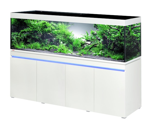 Eheim incpiria 630 Liter LED Farbe alpin Aquarium mit Unterschrank