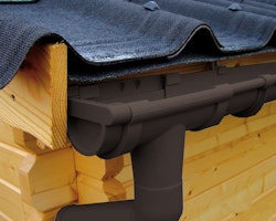 Kunststoff Dachrinnenset 404A für Pultdach/Flachdach Gartenhäuser