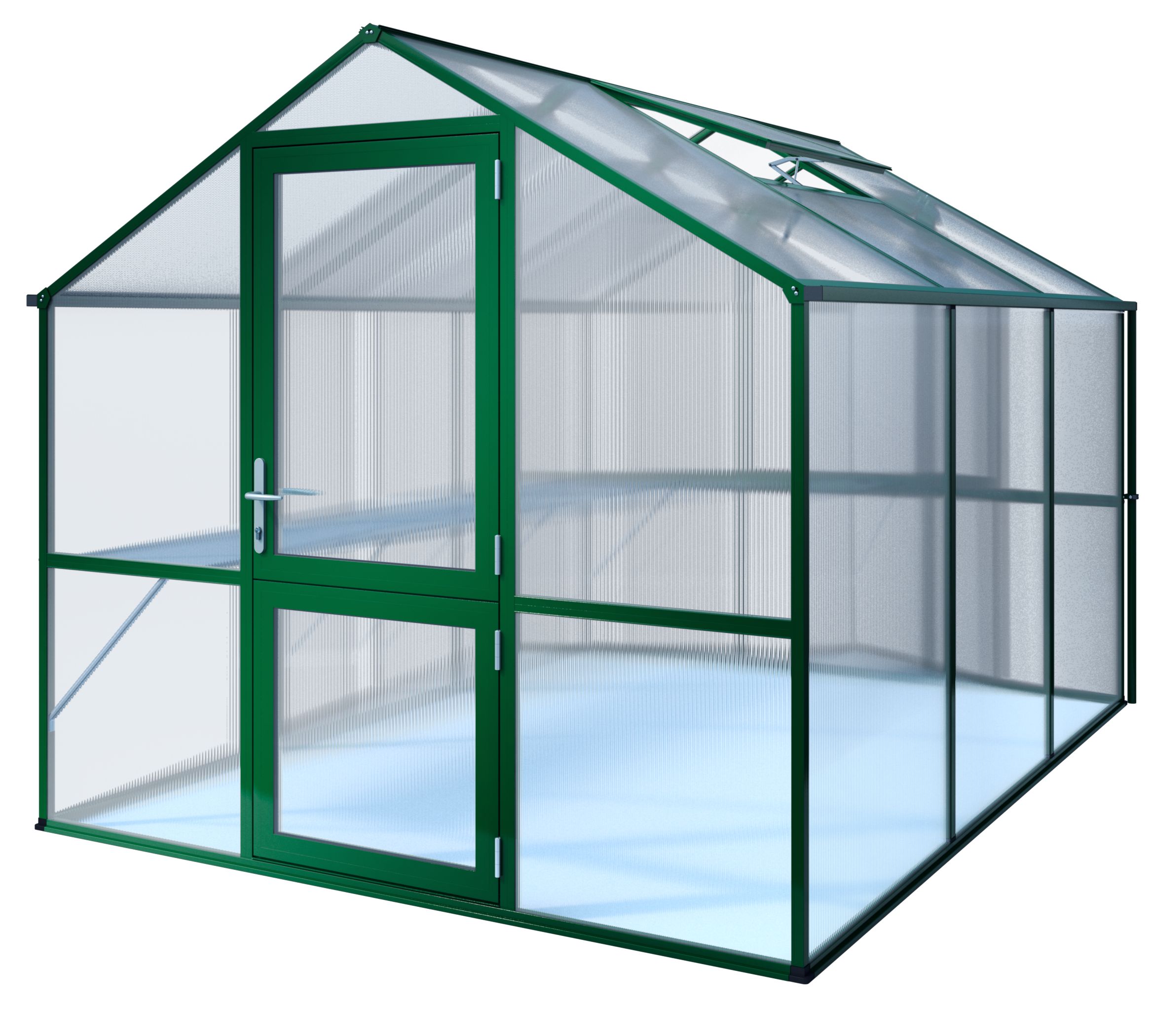 KGT Gewächshaus Rose Typ III-moosgrün-2,33 x 3,23 m