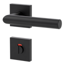 Vorschaubild Griffwerk LUCIA PROFESSIONAL PVD+ Schraubtechnik GK3 Rosetten eckig WC rot/weiß Graphitschwarz PVD+