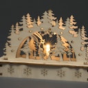 Vorschaubild Konstsmide Holzsilhouette Weihnachtsbaum und Weihnachtsmann