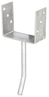 Alberts® U-Pfostenträger 104x60x4mm Betonanker Rundstahl für verschiedene Pfostenstärken
