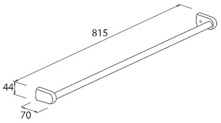 Bravat Badetuchstange Metasoft - 81,5 cm, chrom