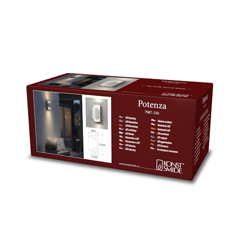 Konstsmide Wandleuchte Potenza, weiss, GU10, max. 2x6W (7987-250)