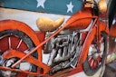 Vorschaubild 3D Metallbild Motorrad 99 x 98,3 cm, Holz / Stahlblech