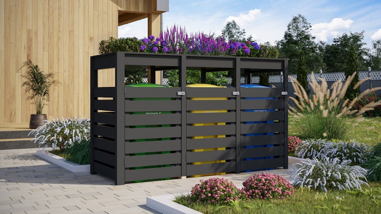 Karibu Mülltonnenbox für 2 oder 3 240 Liter Tonnen