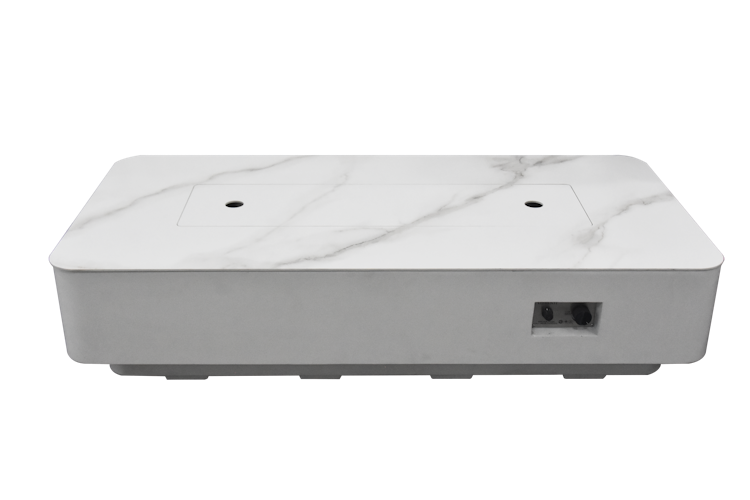 Gas Feuerstelle Athen Marmor-Optik weiß