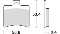 TRW Bremsbelag Typ EC Organisch mit ABE, Bremsbelag "MCB 710" Satz