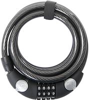 CONTEC Zahlen-Spiralkabelschloss EcoLoc 185 cm schwarz/grau