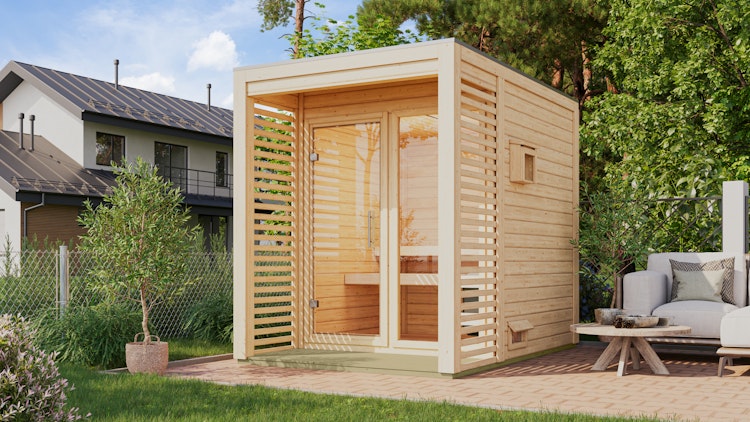 Karibu Gartensauna Saunahaus Angkor 1 inkl. gratis Sauna-Zubehörset im Wert von 234,94 €