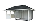 Vorschaubild Palmako Pavillon Bianca 16,6 m² Set 208 Slide - 28 mm