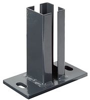 Alberts® Pfostenträger f.Eckpfosten Doppelstab-Gittermatten,anth,z.Aufschraub.f.60x60mm 