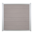 GroJa Viento Designzaun  Sondermaß Element mit Rahmen Silber