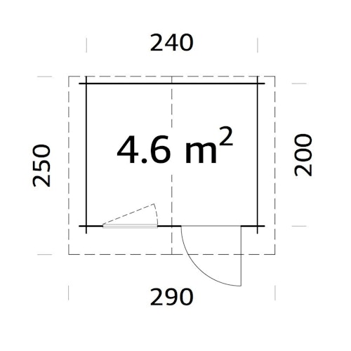 Palmako Gartenhaus Emma 4,6 m² - 28 mm
