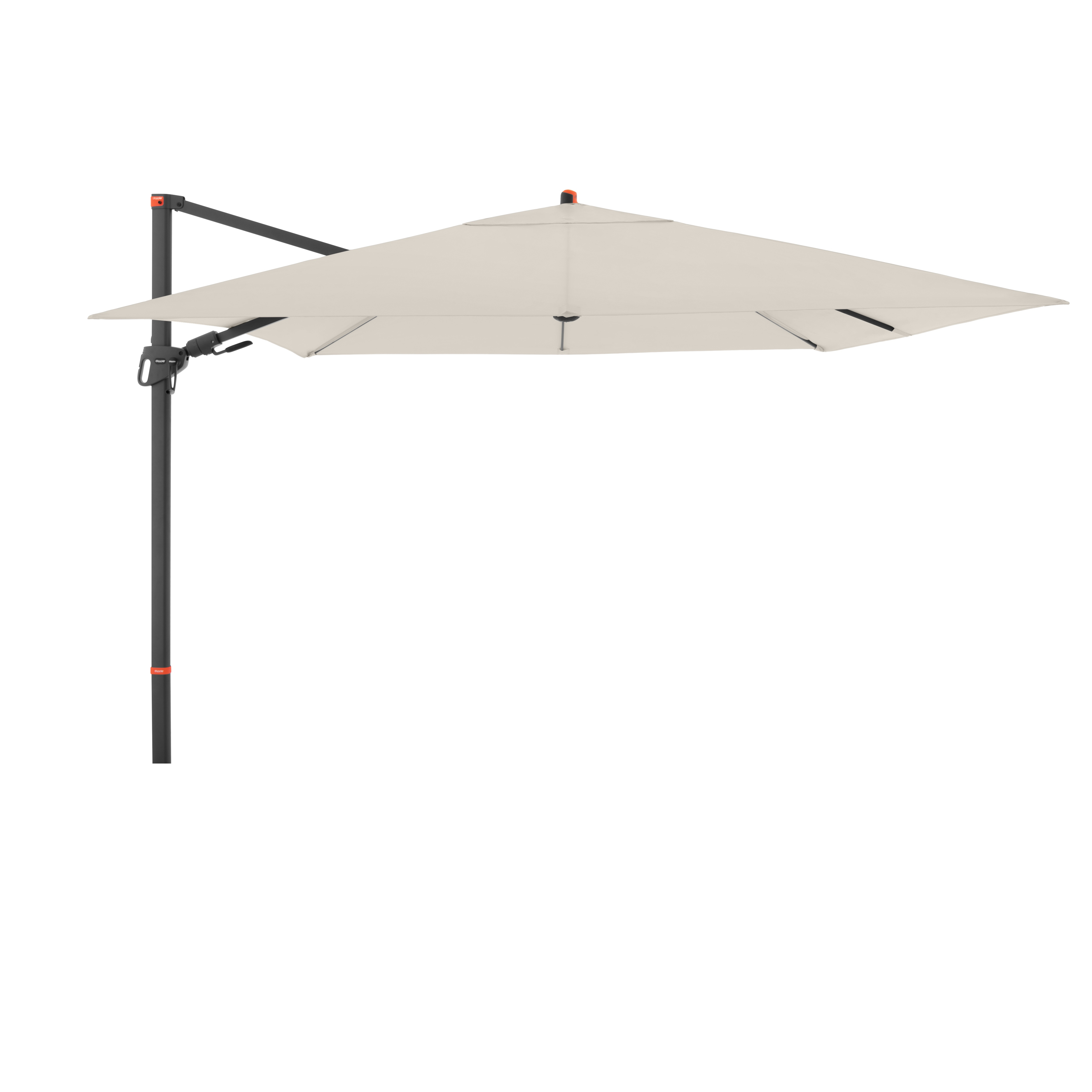 doppler Pendelschirm myZONE 280 x 280, Aluminium Anthrazit / 100 % Polyester 180 g/m² Natur