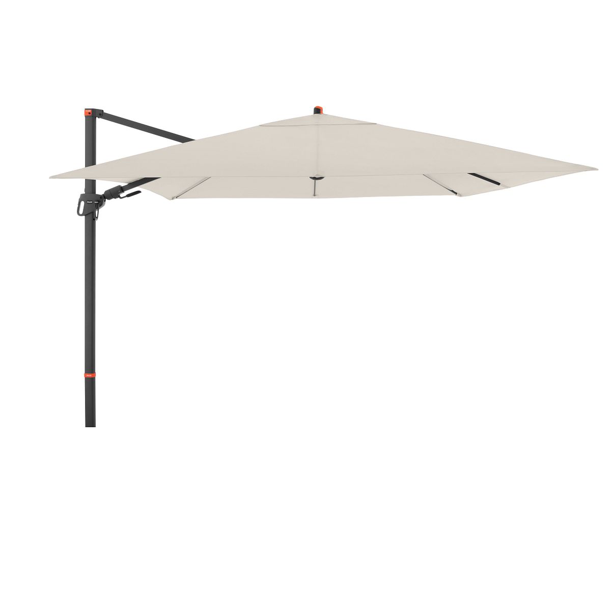 doppler Pendelschirm myZONE 280 x 280, Aluminium Anthrazit / 100 % Polyester 180 g/m² Natur