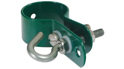 Alberts® Schelle,Befestigung v. Geflechtspannstäben an Pfosten,verzinkt,grün Kst.b.,⌀42mm 655617