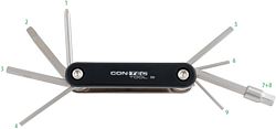 CONTEC Multifunktionswerkzeug Tool 9 schwarz / silber
