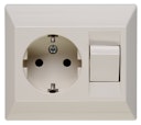 Vorschaubild Kopp Schutzkontakt- Steckdose mit Universalschalter, creme-weiß