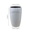 Klocke Design Blumentopf Betonoptik 2er Set ⌀ 32 cm x H 52 cm, 43 cm x H 69 cm