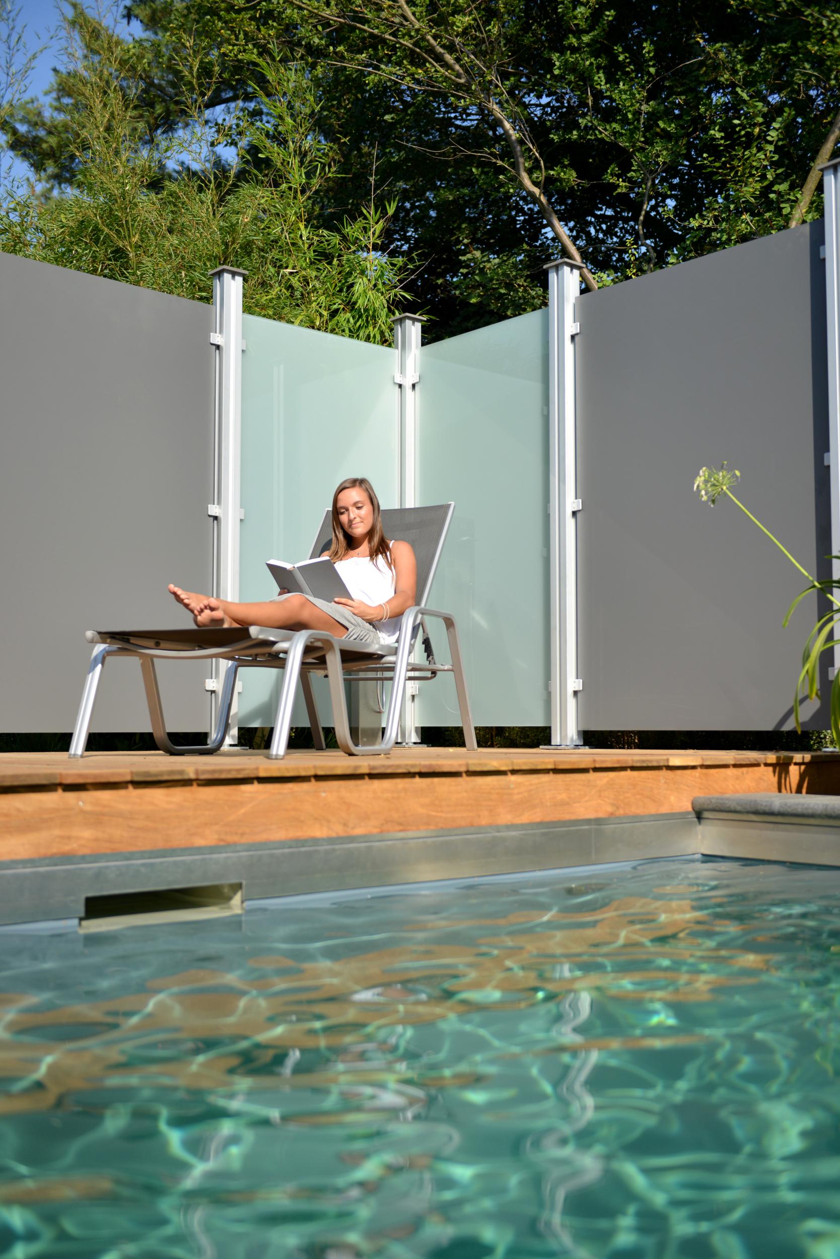 OSMO Glasscheibe Cremeweiß 89 x 178 cm