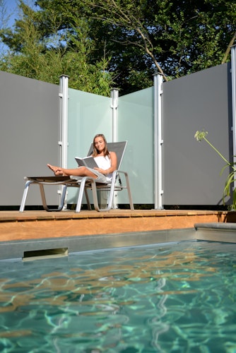 OSMO Glasscheibe Cremeweiß 89 x 178 cm