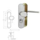 Vorschaubild Griffwerk Kombi-Schutzbeschlag TITANO SB_884 Schutzklasse ES1 mit PZ, ZA 72