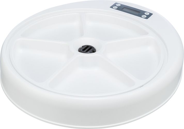 TRIXIE Futterautomat TX4+1, 5 × 0,25 l/34 × 6 × 39 cm, weiß/grau