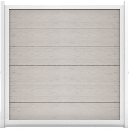 GroJa Viento Designzaun  Sondermaß Element mit Rahmen Silber