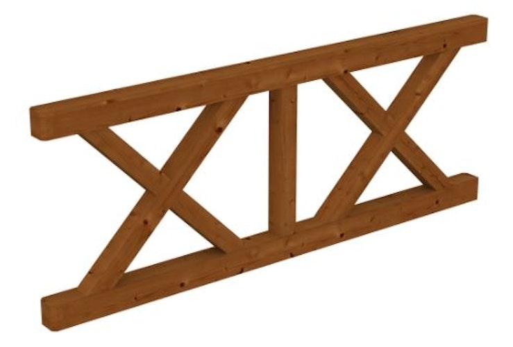 Skan Holz Andreaskreuz-Brüstung für Terrassenüberdachung Douglasie