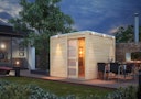 Karibu Gartenhaus Qubic 1 mit Schiebetür - 19 mm