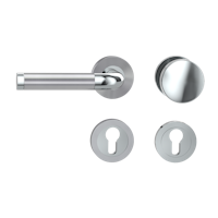 Griffwerk SIMONA Schraubtechnik GK4 -Chrom/Edelstahl Rosettengarnitur -Schraubt. -Knopf R21 -WL -TS 40-45mm