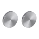 Vorschaubild Griffwerk Rosettenpaar rund GK4 -Edelstahl matt Schraubt. -BL -mit Symbol (MF)