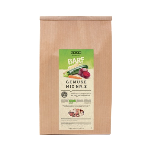 grau Gemüsemixmischung Nr.2 Nahrungsergänzung für Hunde