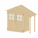 Vorschaubild Weka 14 mm Garten- und Terrassenschrank 351 A/357 A mit Schleppdach