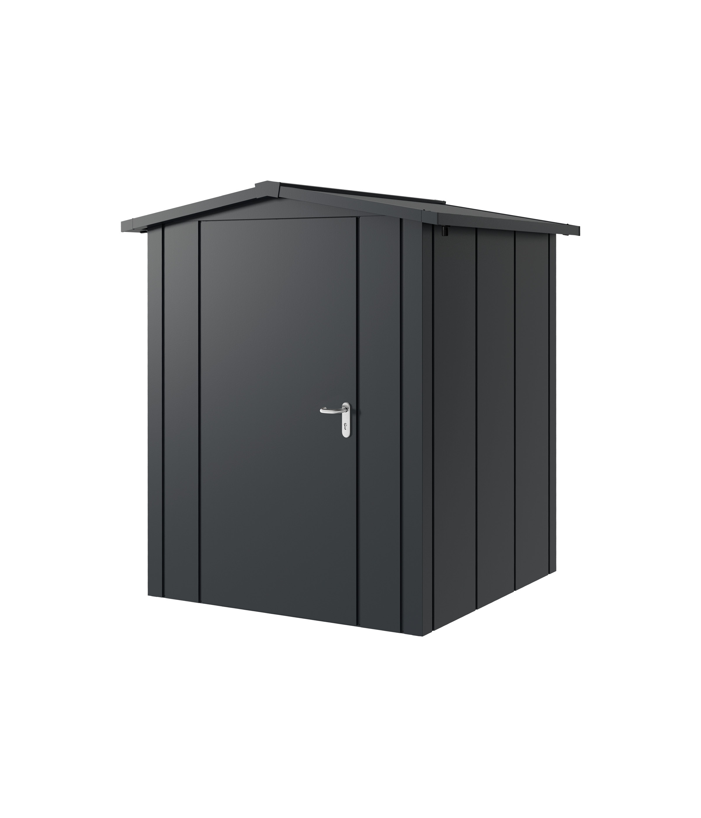 Thumbnail - Hörmann Metall-Gerätehaus Juno JSD mit Satteldach B 166 x T 166 cm (JSD 2) Motiv Design (mit breiten Lamellen) Einzeltür...